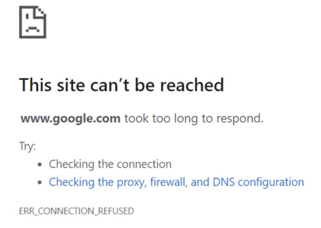 [Google Not available in China] This site can't be reached