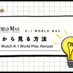 【裏ワザ】K-1 WORLD MAXを海外から見るには？VPNで試合配信を無料で視聴